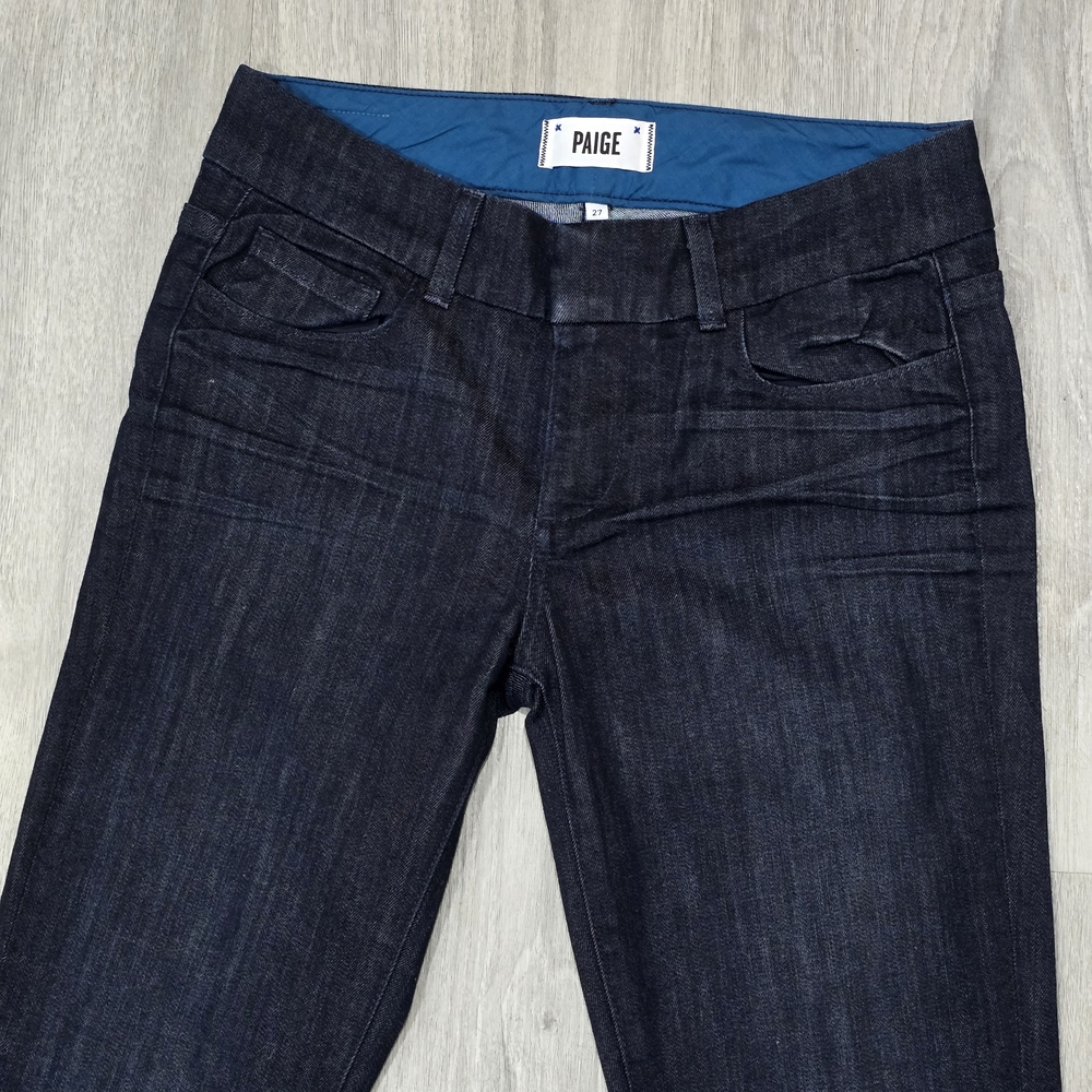 PAIGE Dark Indigo Flare Jeans - Picture 2 of 9